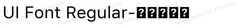 UI Font Regular字体转换